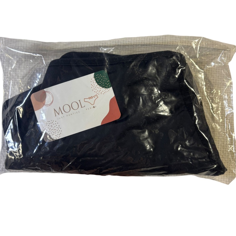 MOOL Period Underwear Black High Waisted Mesh Panel Briefs Size M NEW